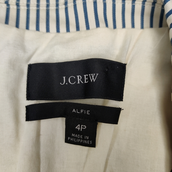 JCrew Blue and White stripe one button Alfie Blazer - Picture 3 of 5